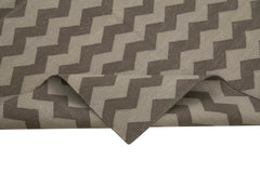 Geometric Duri Kahverengi Geometrik Pamuk Yün El Dokuma Halısı 106x166 Agacan