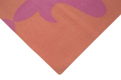 Geometric Duri Fuşya Geometrik Pamuk Yün El Dokuma Halısı 105x167 Agacan