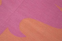 Geometric Duri Fuşya Geometrik Pamuk Yün El Dokuma Halısı 105x167 Agacan