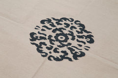 Geometric Duri Siyah Geometrik Pamuk Yün El Dokuma Halısı 107x163 Agacan