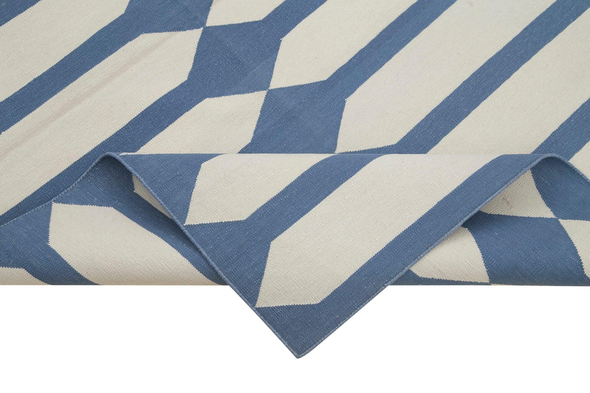 Geometric Duri Mor Geometrik Pamuk Yün El Dokuma Halısı 110x170 Agacan