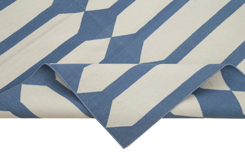 Geometric Duri Mor Geometrik Pamuk Yün El Dokuma Halısı 110x170 Agacan