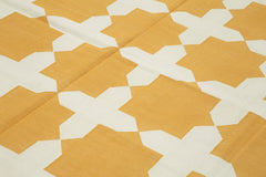 Geometric Duri Beyaz Geometrik Pamuk Yün El Dokuma Halısı 240x302 Agacan