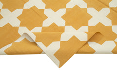 Geometric Duri Beyaz Geometrik Pamuk Yün El Dokuma Halısı 240x302 Agacan