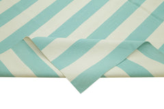 Geometric Duri Turkuaz Geometrik Pamuk Yün El Dokuma Halısı 240x308 Agacan