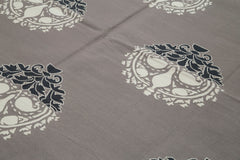 Geometric Duri Gri Geometrik Pamuk Yün El Dokuma Halısı 250x304 Agacan