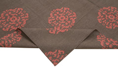 Geometric Duri Kahverengi Geometrik Pamuk Yün El Dokuma Halısı 246x300 Agacan