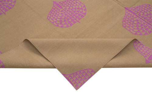 Geometric Duri Kahverengi Geometrik Pamuk Yün El Dokuma Halısı 244x302 Agacan