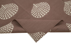 Geometric Duri Kahverengi Geometrik Pamuk Yün El Dokuma Halısı 244x302 Agacan