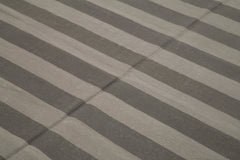 Geometric Duri Kahverengi Geometrik Pamuk Yün El Dokuma Halısı 243x305 Agacan