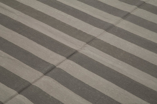 Geometric Duri Kahverengi Geometrik Pamuk Yün El Dokuma Halısı 243x305 Agacan