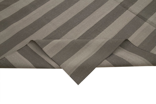 Geometric Duri Kahverengi Geometrik Pamuk Yün El Dokuma Halısı 243x305 Agacan