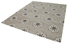 Geometric Duri Kahverengi Geometrik Pamuk Yün El Dokuma Halısı 240x294 Agacan