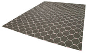Geometric Duri Kahverengi Geometrik Pamuk Yün El Dokuma Halısı 278x354 Agacan