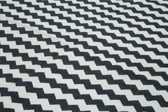 Geometric Duri Siyah Geometrik Pamuk Yün El Dokuma Halısı 270x360 Agacan