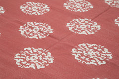 Geometric Duri Kırmızı Geometrik Pamuk Yün El Dokuma Halısı 276x360 Agacan