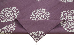 Geometric Duri Mor Geometrik Pamuk Yün El Dokuma Halısı 278x361 Agacan