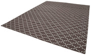 Geometric Duri Kahverengi Geometrik Pamuk Yün El Dokuma Halısı 285x362 Agacan