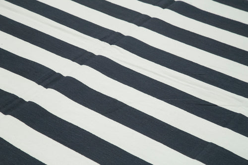 Geometric Duri Siyah Geometrik Pamuk Yün El Dokuma Halısı 270x370 Agacan