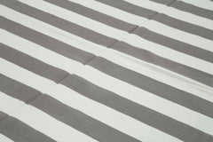 Geometric Duri Gri Geometrik Pamuk Yün El Dokuma Halısı 271x365 Agacan