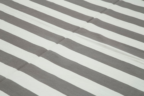 Geometric Duri Gri Geometrik Pamuk Yün El Dokuma Halısı 271x365 Agacan