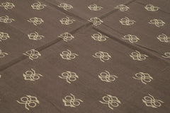 Geometric Duri Kahverengi Geometrik Pamuk Yün El Dokuma Halısı 270x360 Agacan