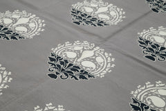 Geometric Duri Gri Geometrik Pamuk Yün El Dokuma Halısı 280x364 Agacan