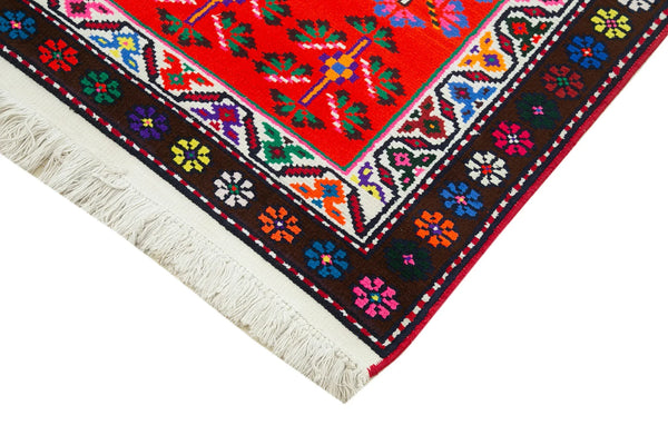 Vintage Herki Beyaz Eskitme Pamuk Yün El Dokuma Halısı 81x372 Agacan