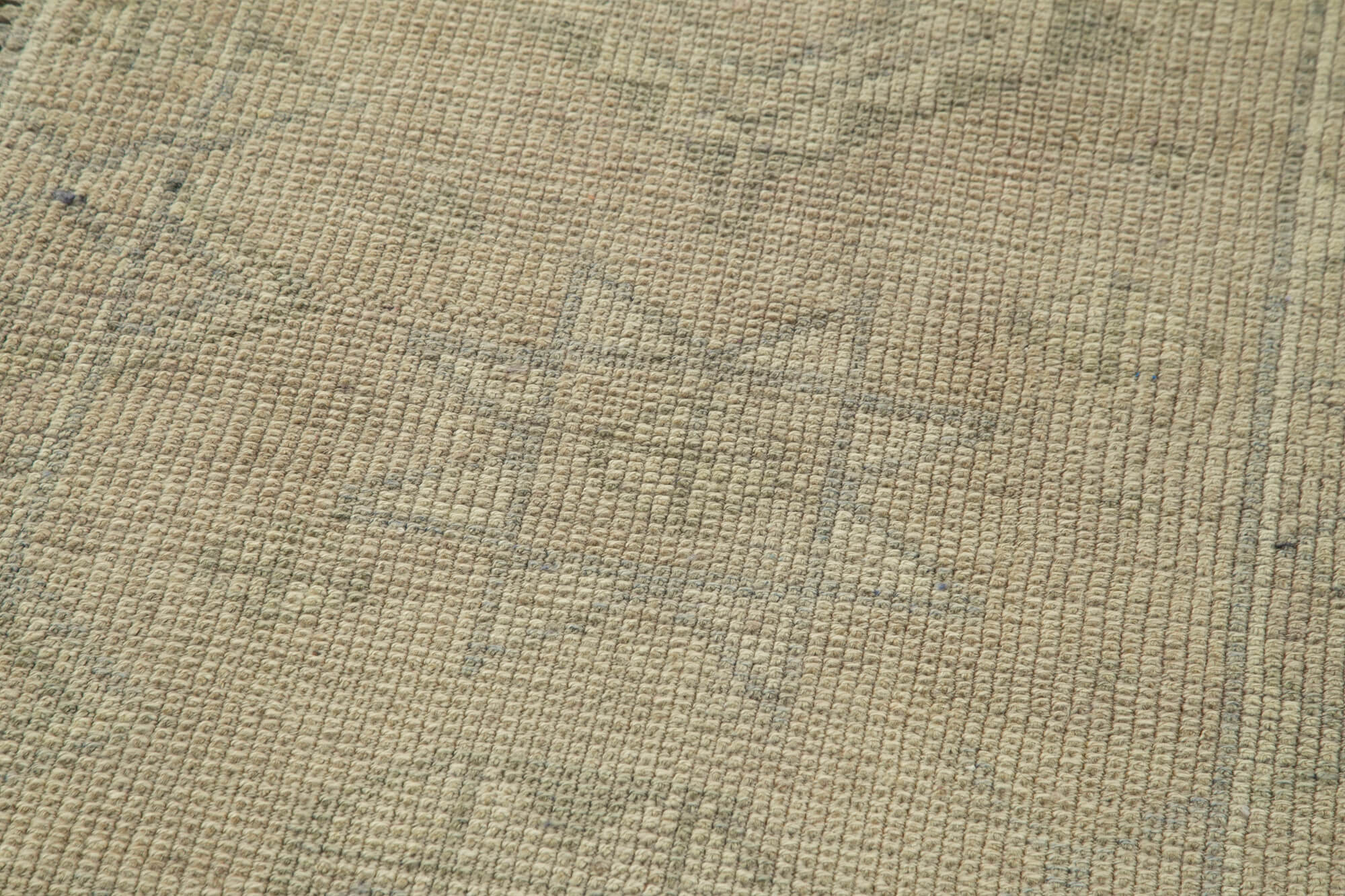 Vintage Herki Bej Eskitme Pamuk Yün El Dokuma Halısı 86x354 Agacan