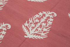 Geometric Duri Kırmızı Geometrik Pamuk Yün El Dokuma Halısı 110x167 Agacan