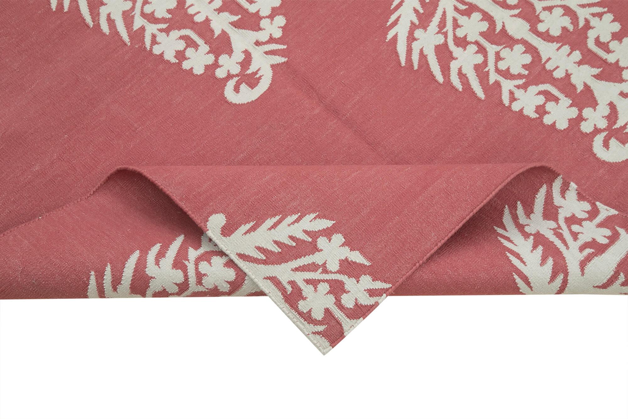 Geometric Duri Kırmızı Geometrik Pamuk Yün El Dokuma Halısı 110x167 Agacan