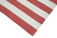 Geometric Duri Kırmızı Geometrik Pamuk Yün El Dokuma Halısı 106x172 Agacan