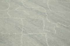 Morocco Gri Geometrik Yün Pamuk El Dokuma Halısı 248x290 Agacan