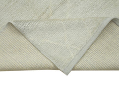 Morocco Gri Geometrik Yün Pamuk El Dokuma Halısı 300x427 Agacan