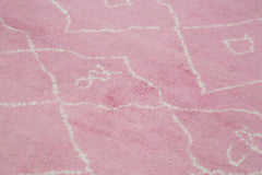 Morocco Pembe Geometrik Yün Pamuk El Dokuma Halısı 214x322 Agacan