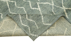 Morocco Gri Geometrik Yün Pamuk El Dokuma Halısı 279x410 Agacan