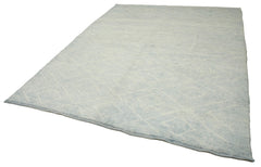 Morocco Mavi Geometrik Yün Pamuk El Dokuma Halısı 234x310 Agacan