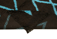 Morocco Kahverengi Geometrik Yün Pamuk El Dokuma Halısı 275x370 Agacan