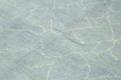 Morocco Mavi Geometrik Yün Pamuk El Dokuma Halısı 232x276 Agacan