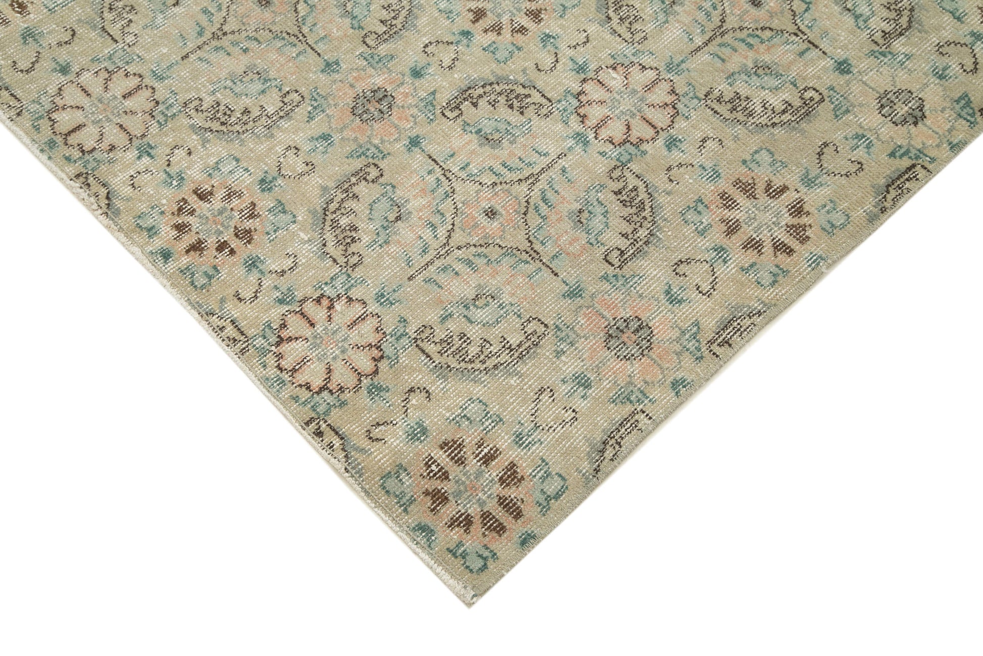 Checkered Kilim Bej Damalı Pamuk Yün El Dokuma Halısı 170x269 Agacan