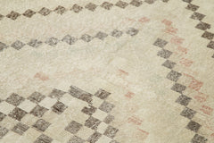 Checkered Kilim Bej Damalı Pamuk Yün El Dokuma Halısı 148x268 Agacan