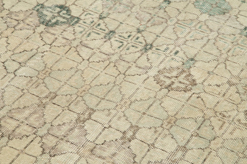 Checkered Kilim Bej Damalı Pamuk Yün El Dokuma Halısı 160x278 Agacan