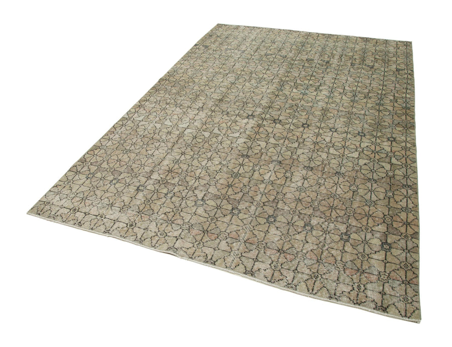 Checkered Kilim Kahverengi Damalı Pamuk Yün El Dokuma Halısı 180x282 Agacan