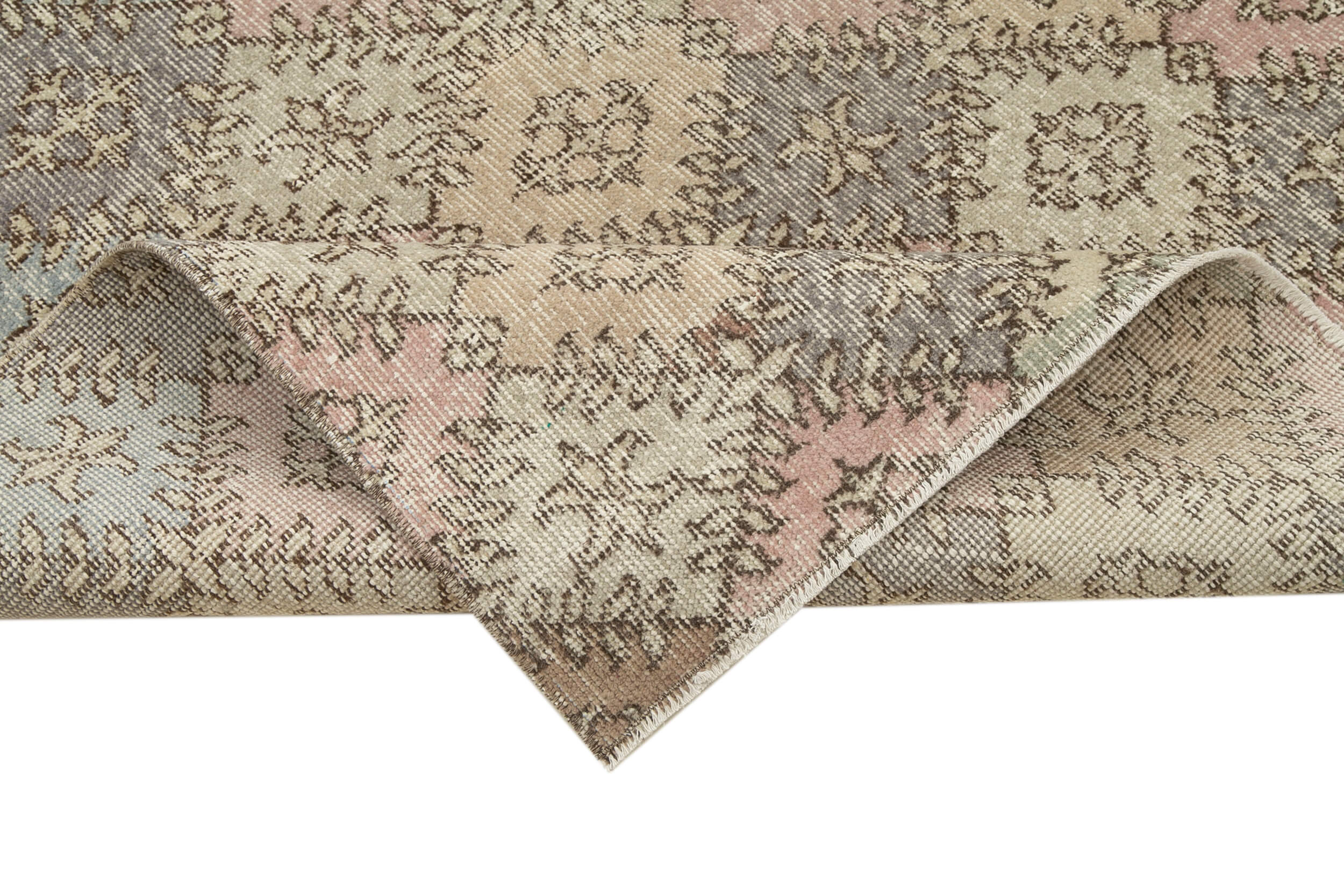 Checkered Kilim Beyaz Damalı Pamuk Yün El Dokuma Halısı 149x282 Agacan