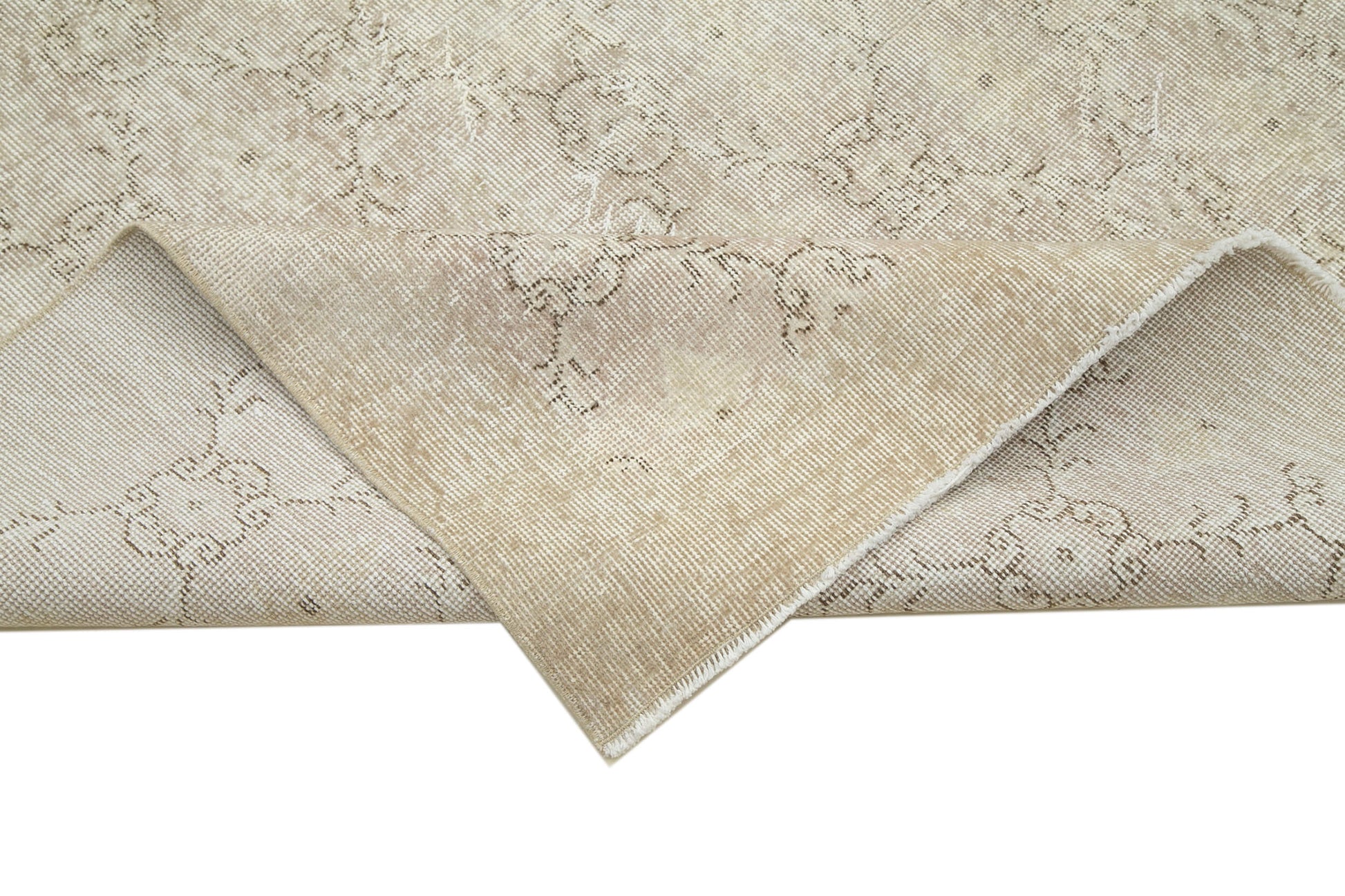 Checkered Kilim Bej Damalı Pamuk Yün El Dokuma Halısı 205x312 Agacan