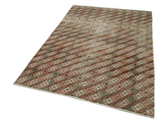Checkered Kilim Beyaz Damalı Pamuk Yün El Dokuma Halısı 150x216 Agacan