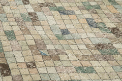 Checkered Kilim Beyaz Damalı Pamuk Yün El Dokuma Halısı 163x280 Agacan