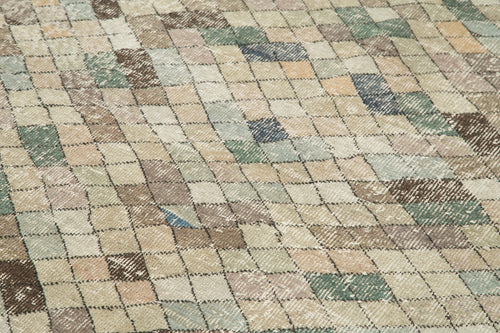 Checkered Kilim Beyaz Damalı Pamuk Yün El Dokuma Halısı 163x280 Agacan