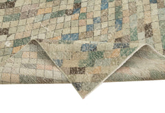 Checkered Kilim Beyaz Damalı Pamuk Yün El Dokuma Halısı 163x280 Agacan