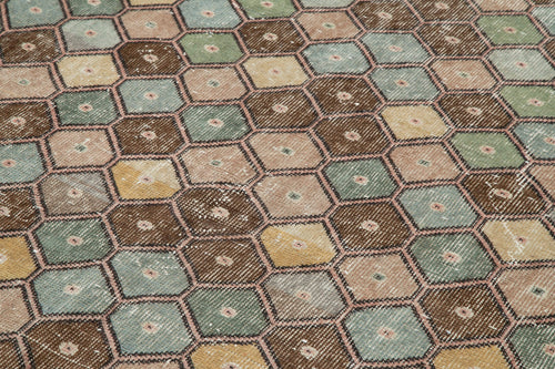 Checkered Kilim Beyaz Damalı Pamuk Yün El Dokuma Halısı 171x294 Agacan